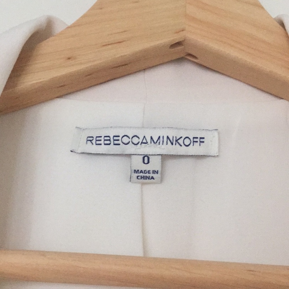 Rebecca Minkoff Becky Silk White Blazer - Picture 2 of 8